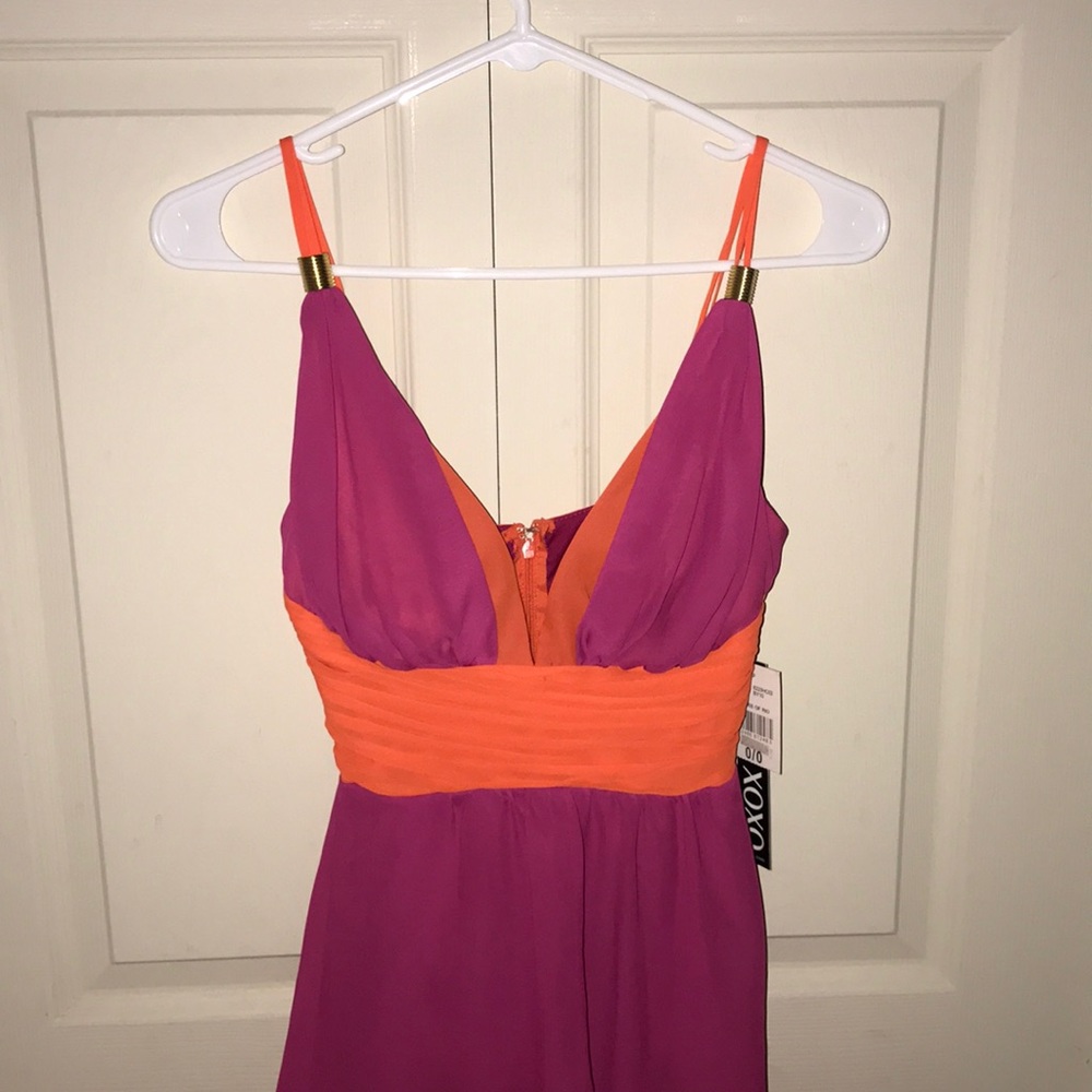 New pink and orange long dress with tags